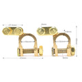 2Pcs Brass Terminals for Secure Connections (Universal)