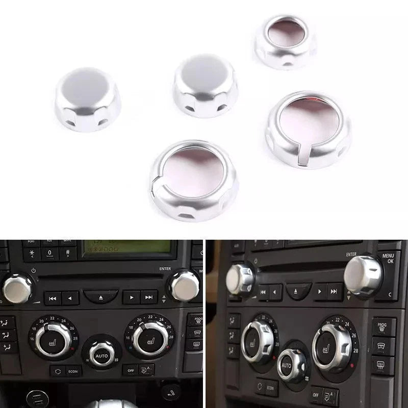 Set of 5 AC Control Knob Trim for Land Rover Discovery 3 (2005–2009)