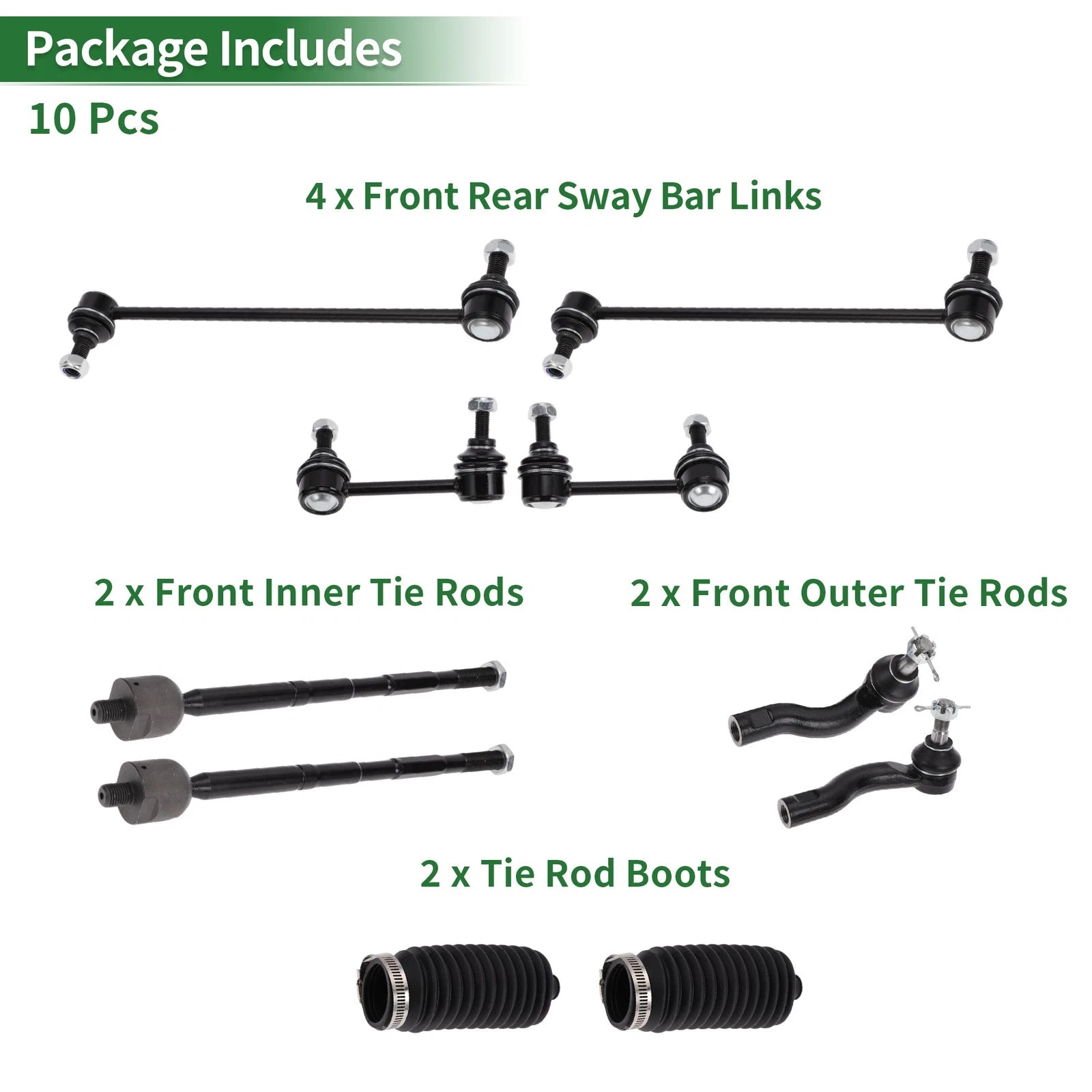 10pcs Front Suspension Kit for Scion tC (2005–2010)