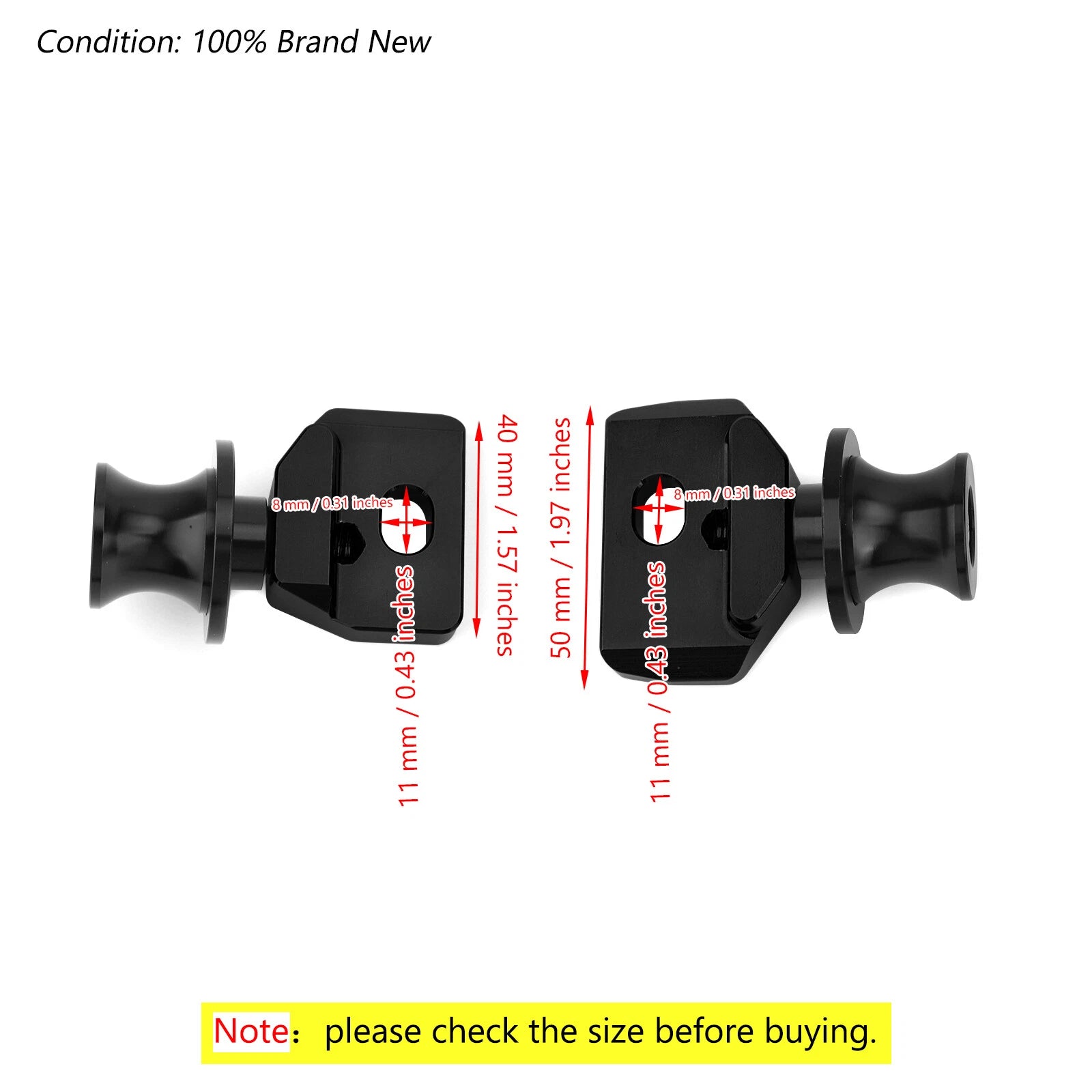 Chain Adjuster Block with Stand Spool for Honda CB650R CBR650R (2019–2020)