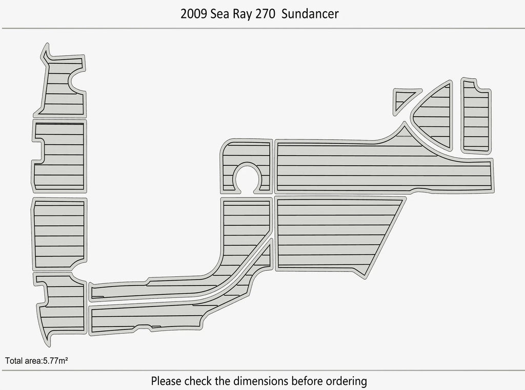 EVA Pad Faux Foam Flooring Mat for Sea Ray Sundancer 270 (2009)