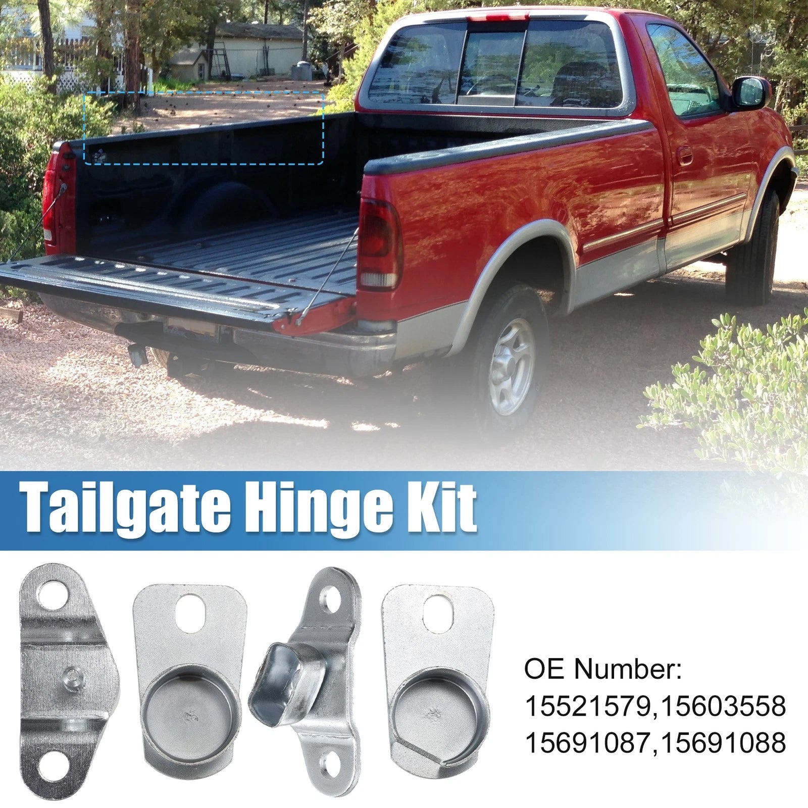 Tailgate Hinge Kit Replacement for GMC C1500 Pickup (1988–1999)