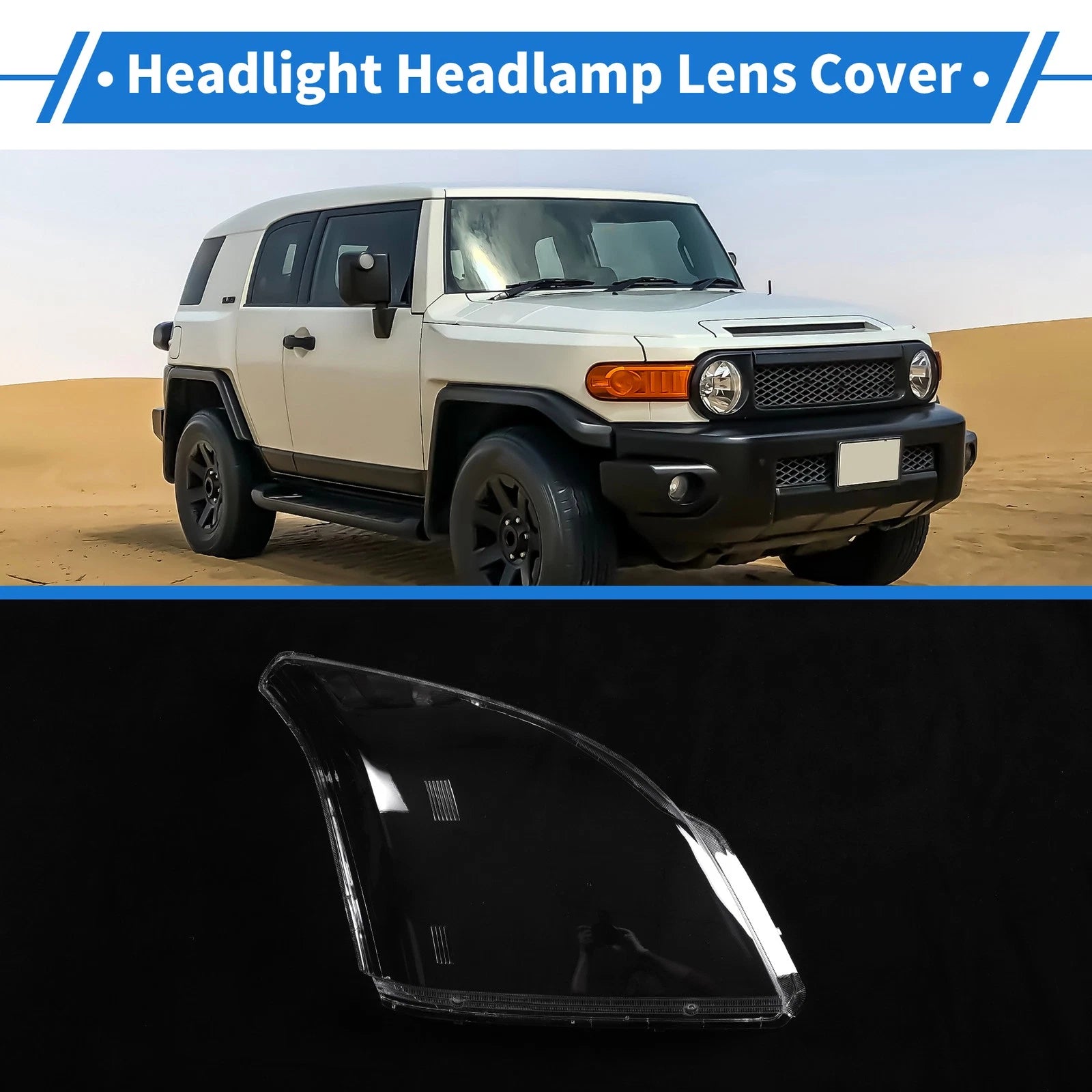 Headlight Lens Cover Front Right Replacement for Toyota Prado (2003–2009)