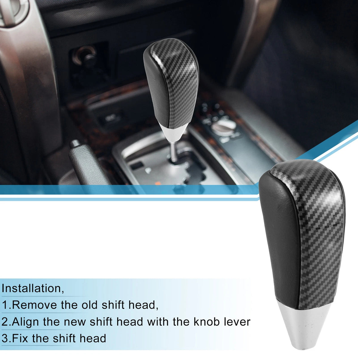 Gear Shift Knob Replacement for Toyota Land Cruiser (2016–2021) Black