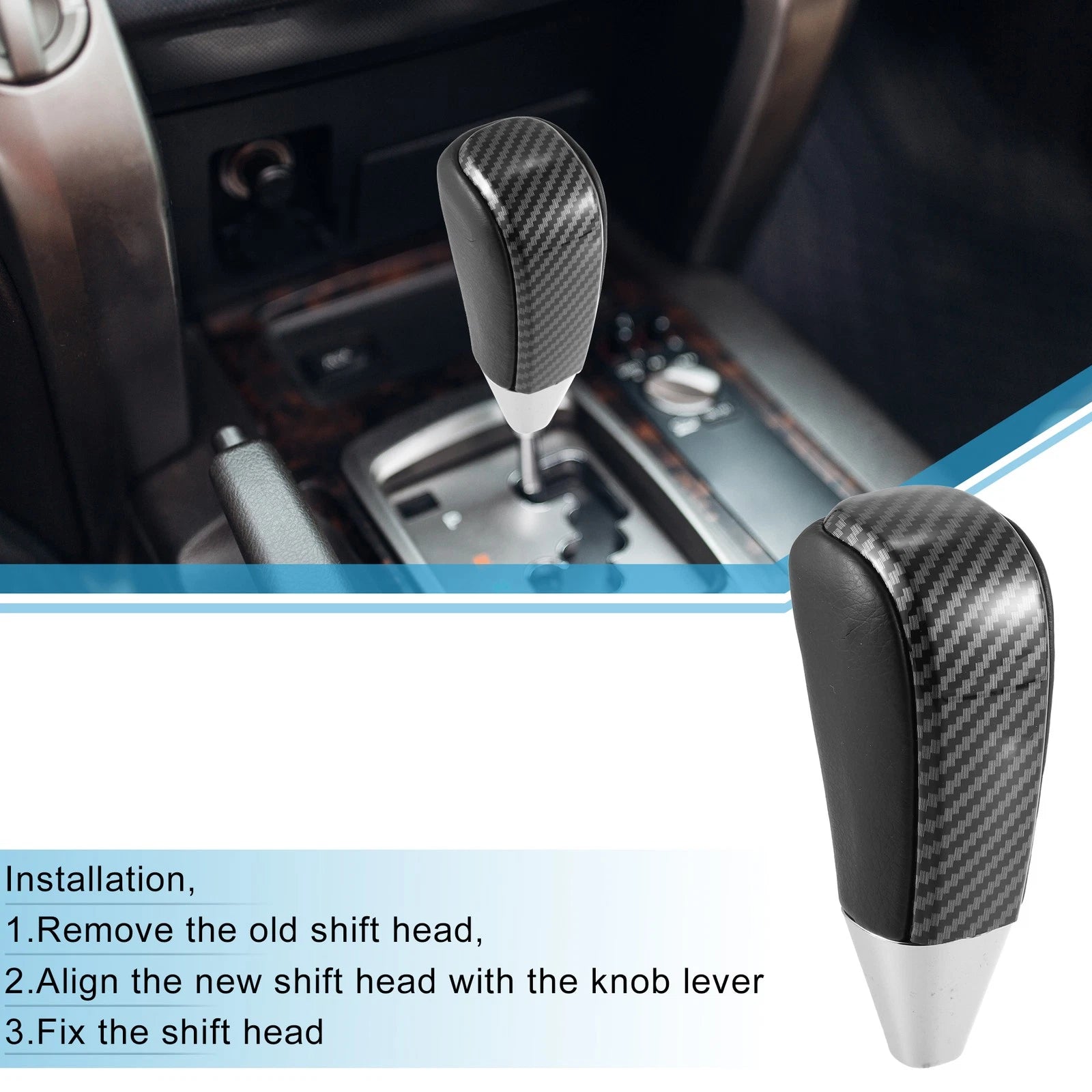 Gear Shift Knob Replacement for Toyota Land Cruiser (2016–2021) Black