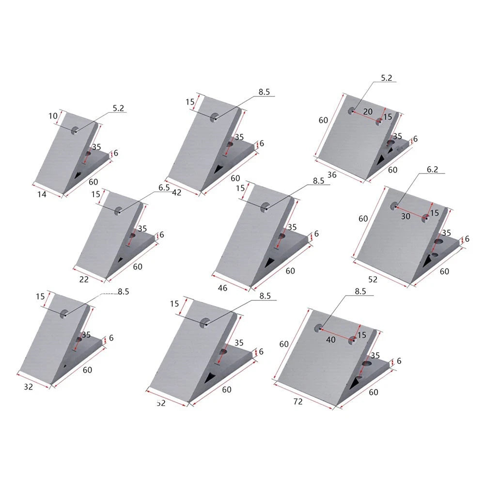 Aluminum Extrusion 45 Degree Angle Bracket for Universal Applications
