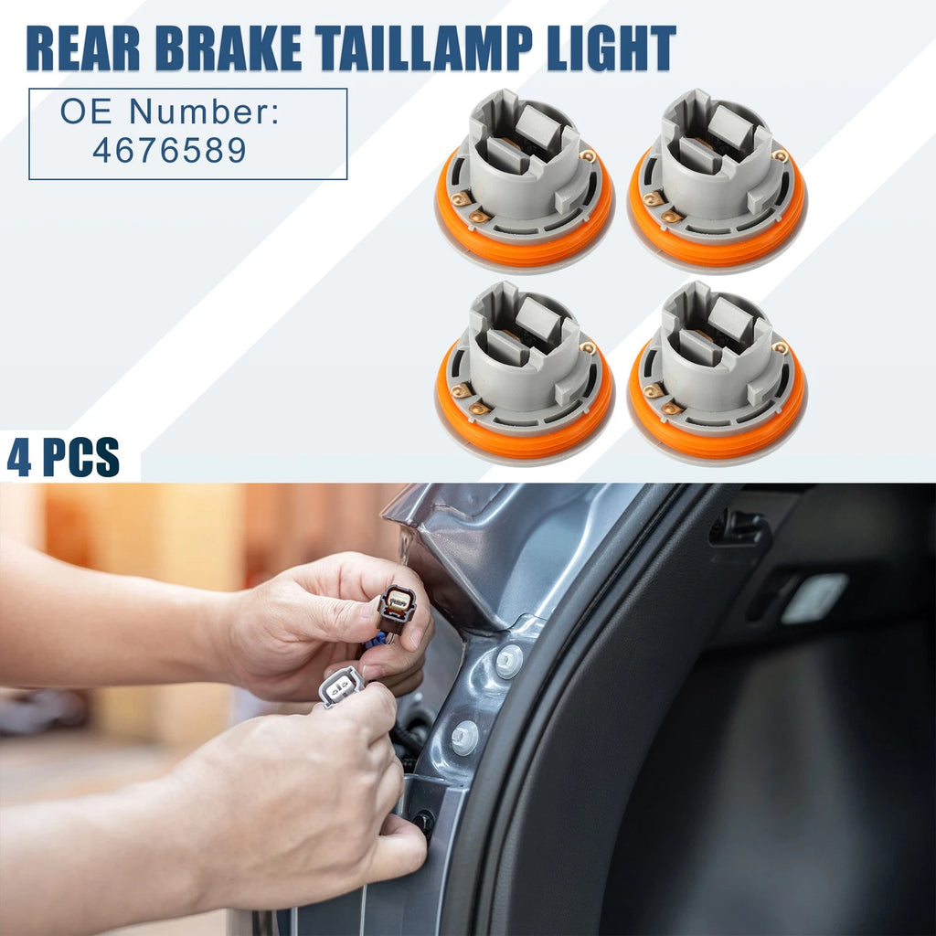 Rear Brake Taillamp Light Bulb Socket Set for Dodge Durango (1998–2003)