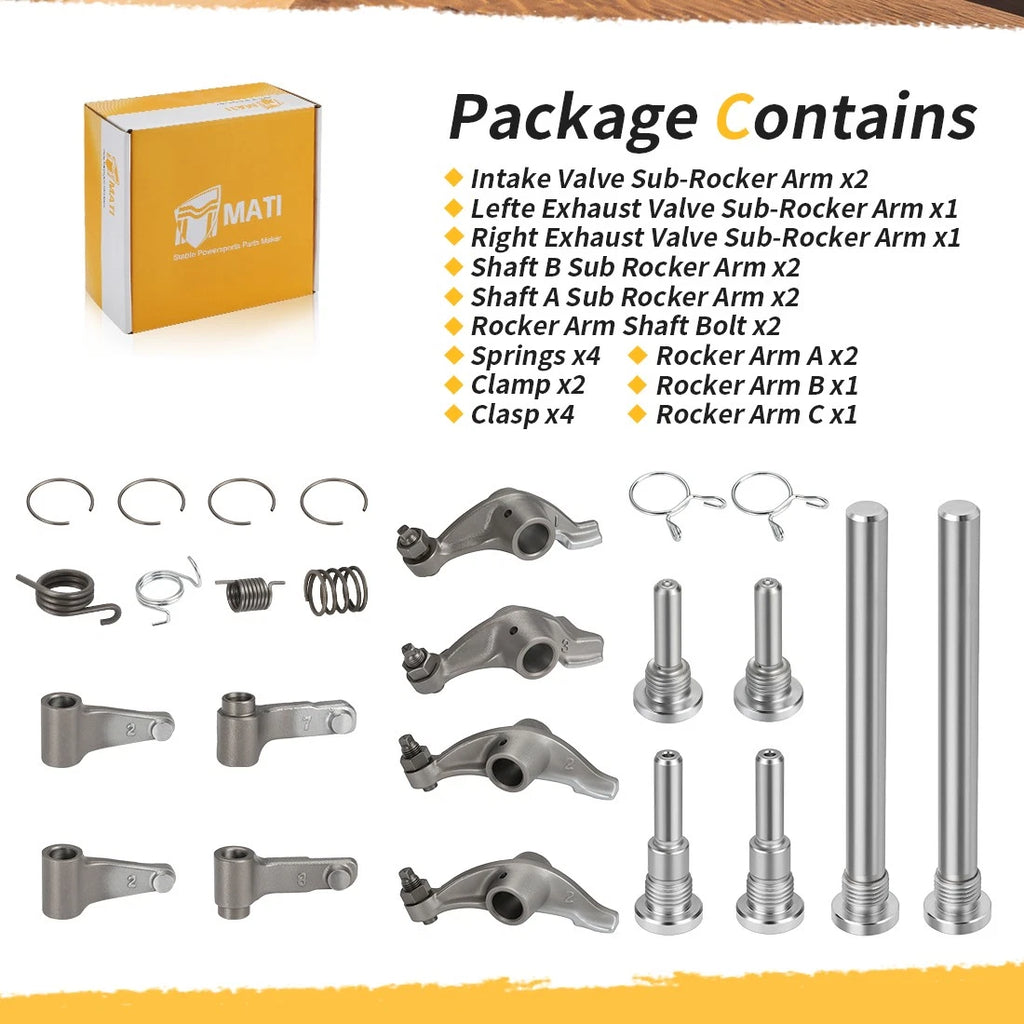 Engine Valve Rocker Arm Shaft Kit for Honda Sportrax TRX400EX TRX400X XR400R (1999–2009)