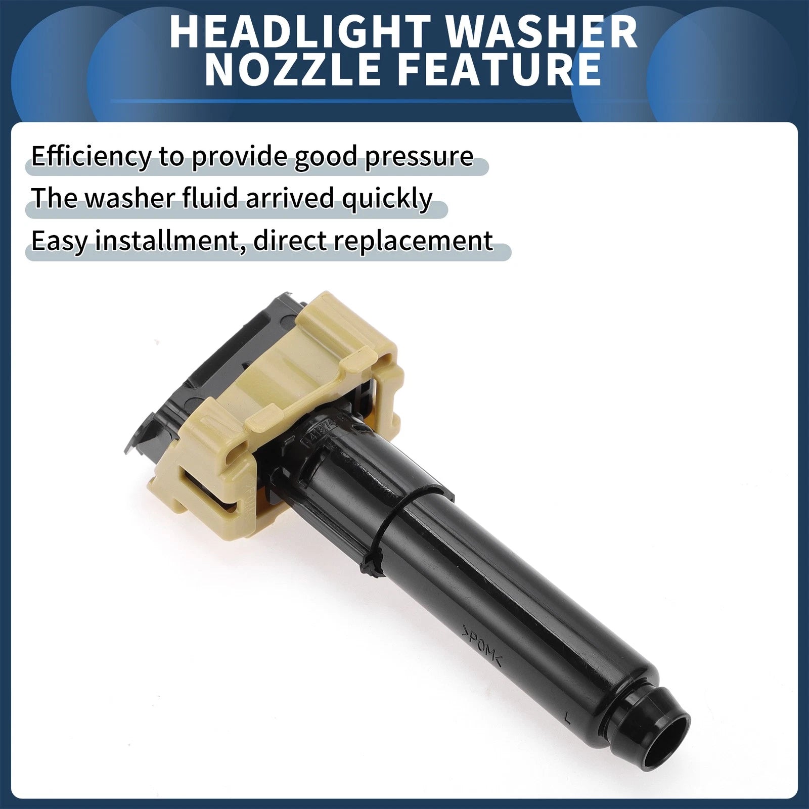 Front Passenger Side Headlight Washer Nozzle for Mazda 3 (2014–2016) No.BHT45182X