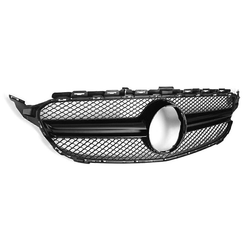 Black Upper Front Grille for Mercedes Benz W205 C250 C350 (2015–2023)