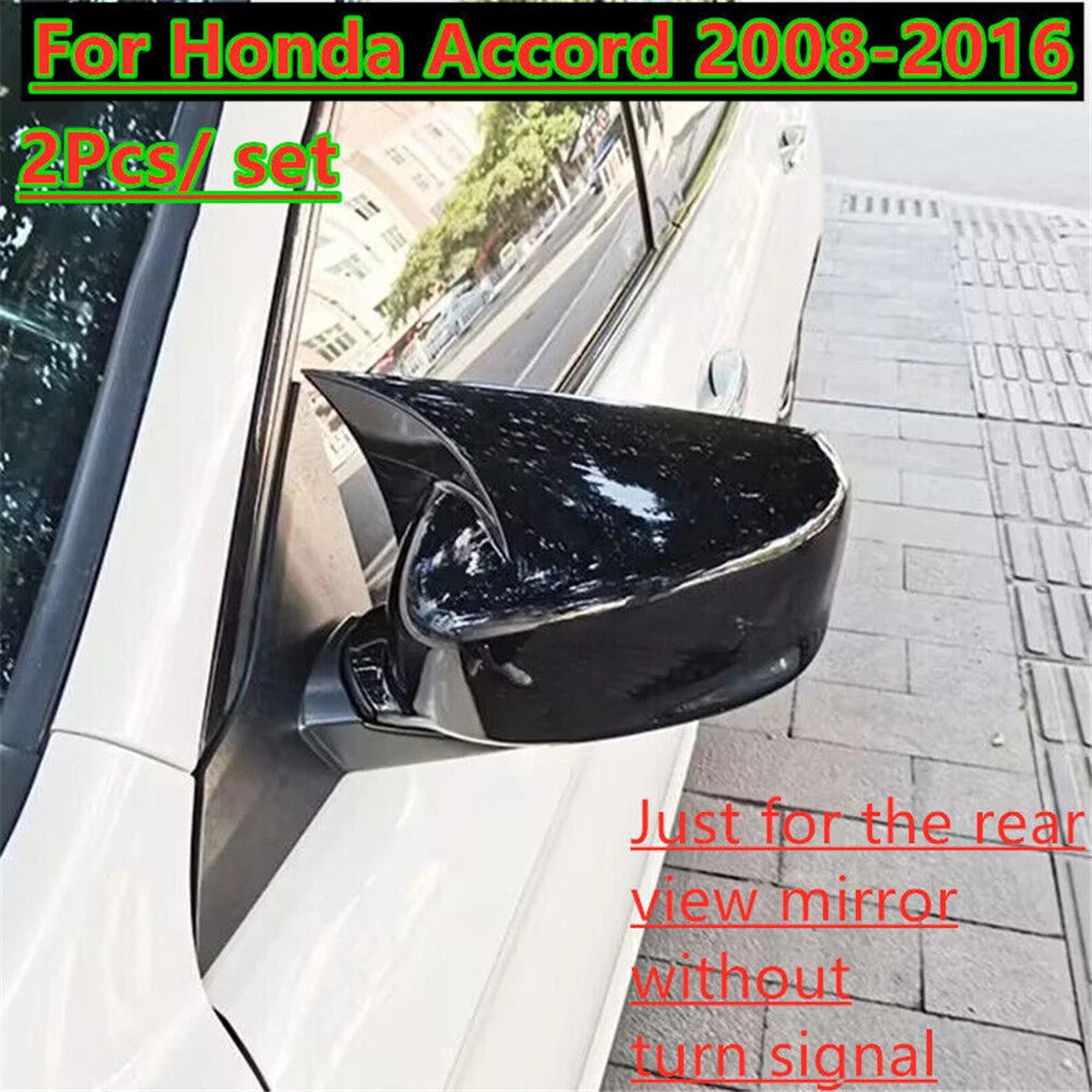 2X Black Side Rear View Mirror Cover Trim for Honda Accord Sedan (2008–2016)