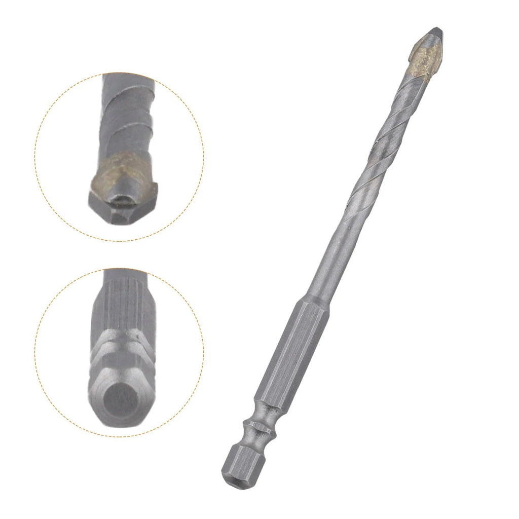 Eccentric Drill Bit Set for Tile Wood Glass Plastic with Hex Shank