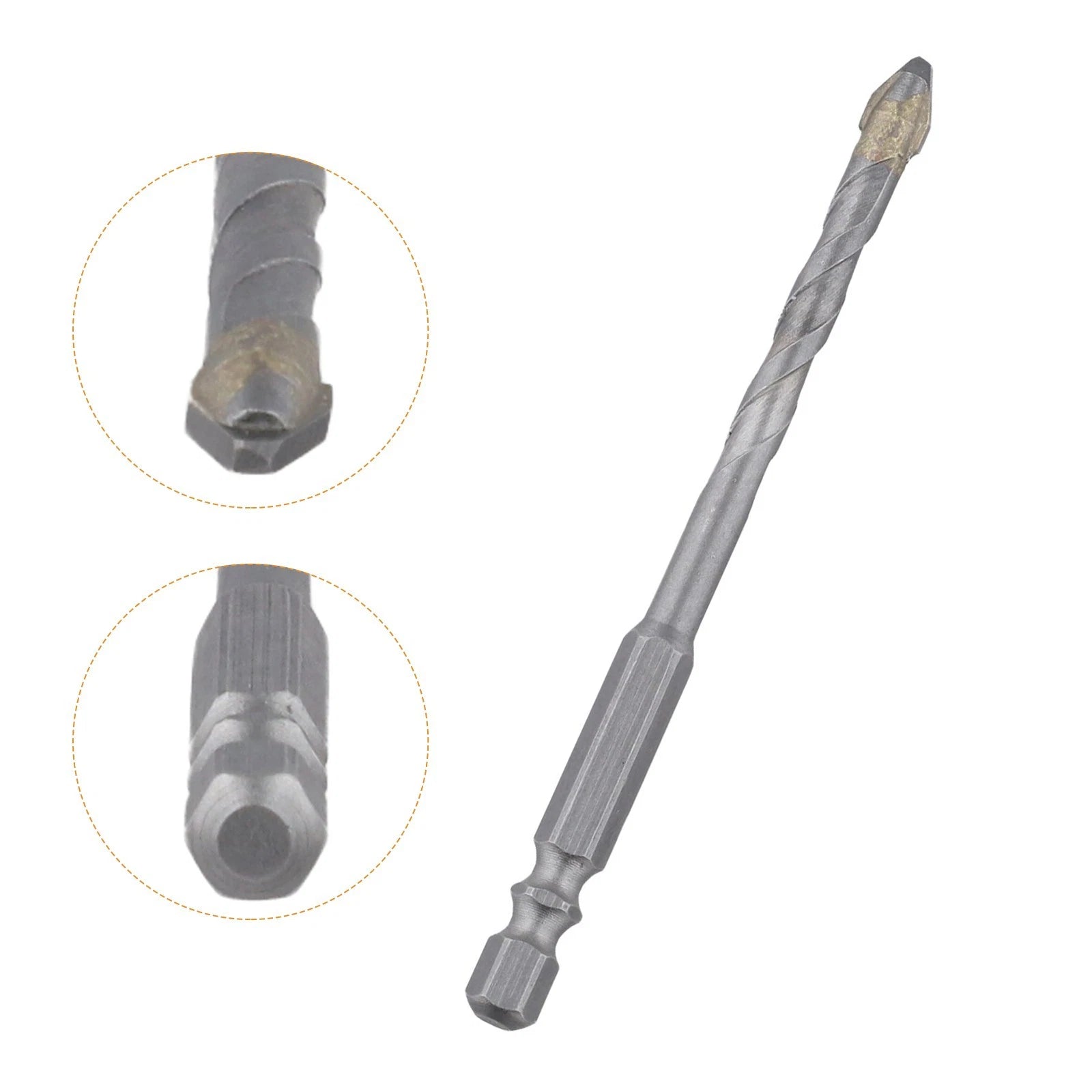 Eccentric Drill Bit Set for Tile Wood Glass Plastic with Hex Shank