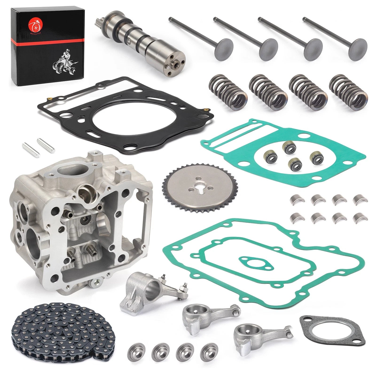 Engine Cylinder Head + Rocker Arm Camshaft Kit for Polaris Sportsman (2000–2007)