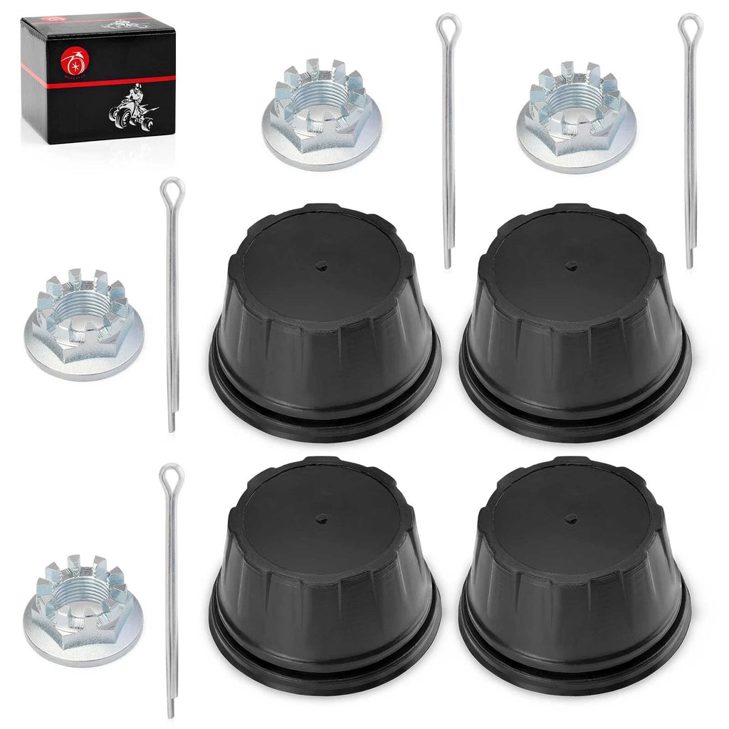 Set of 4 Wheel Center Caps & Nuts for Honda Fourtrax TRX 200 300 (1990–2000)