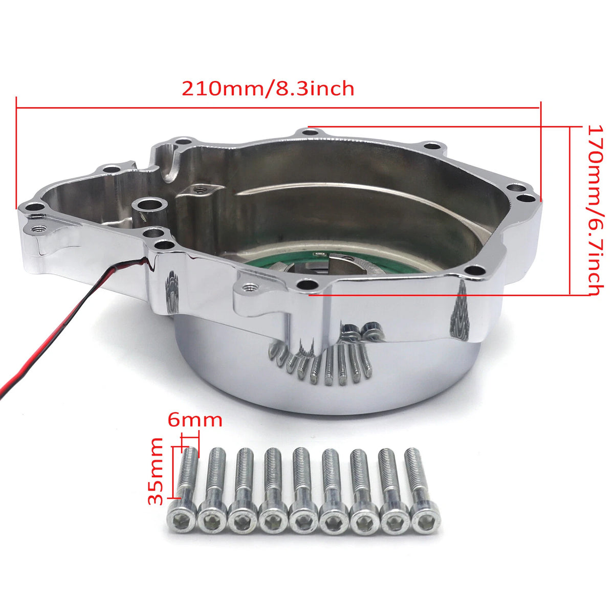 White LED Stator Engine Cover for Yamaha YZF-R6S (2006–2009) / YZF-R6 (2003–2006)