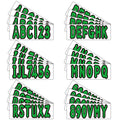 Set of 4 Boat Registration Decals A-Z & 0-9 Green