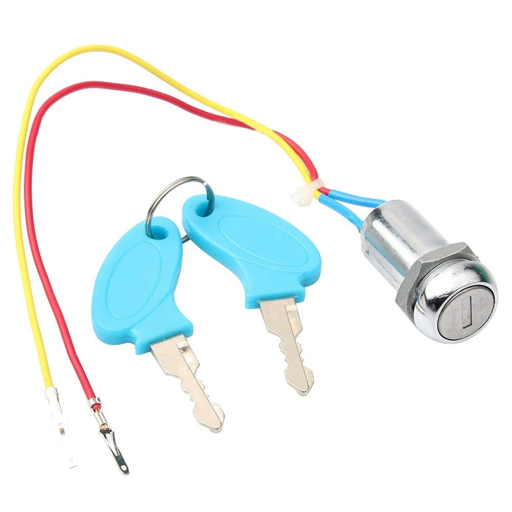 Reliable Ignition Cylinder for Electric Strollers and Tricycles with 2 Keys