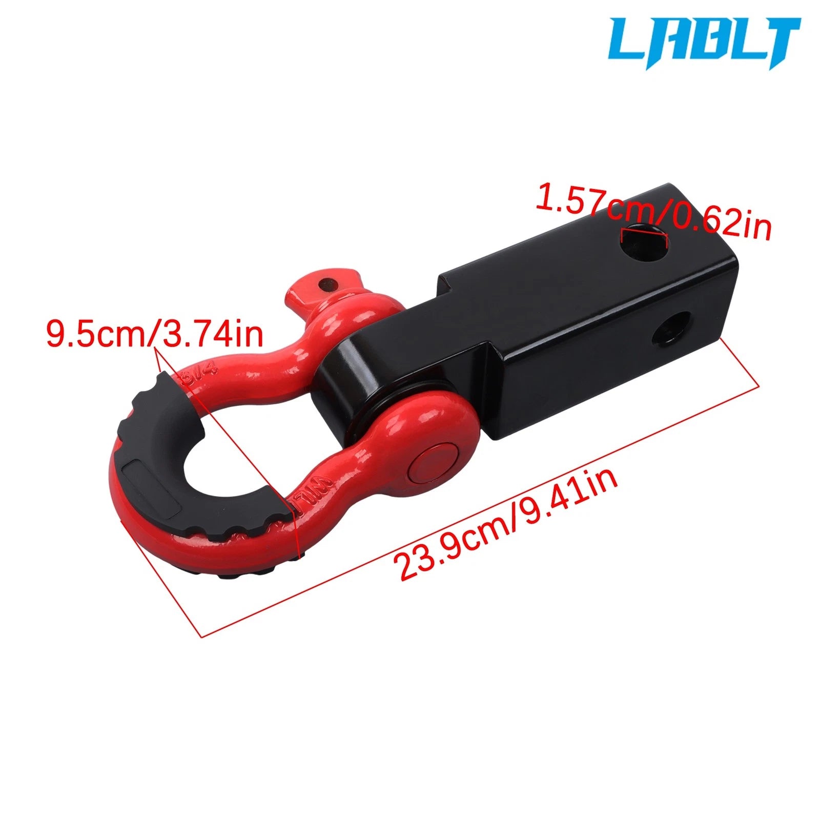 Red Shackle Hitch Receiver for Trucks (Fits 2" Receivers)