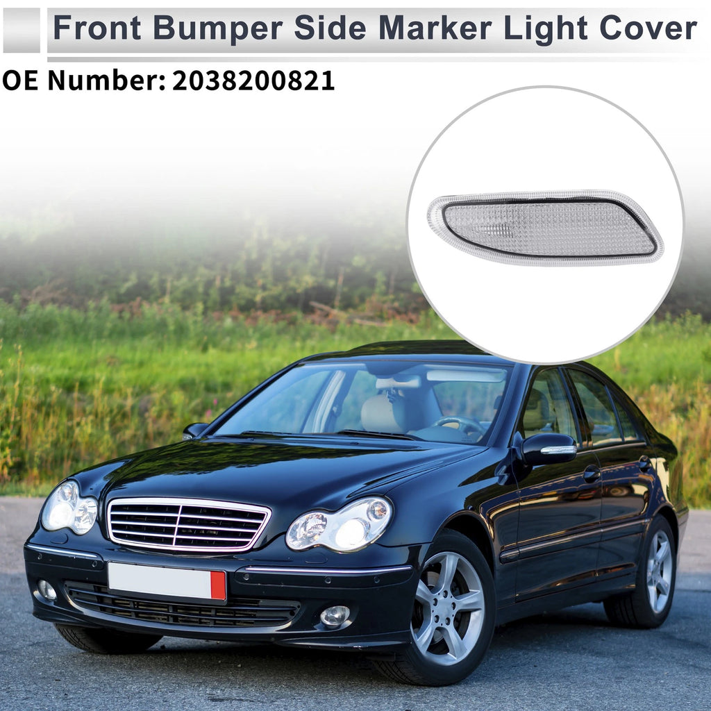 Right Front Bumper Side Marker Light Cover Replacement for Mercedes-Benz (2005–2015)