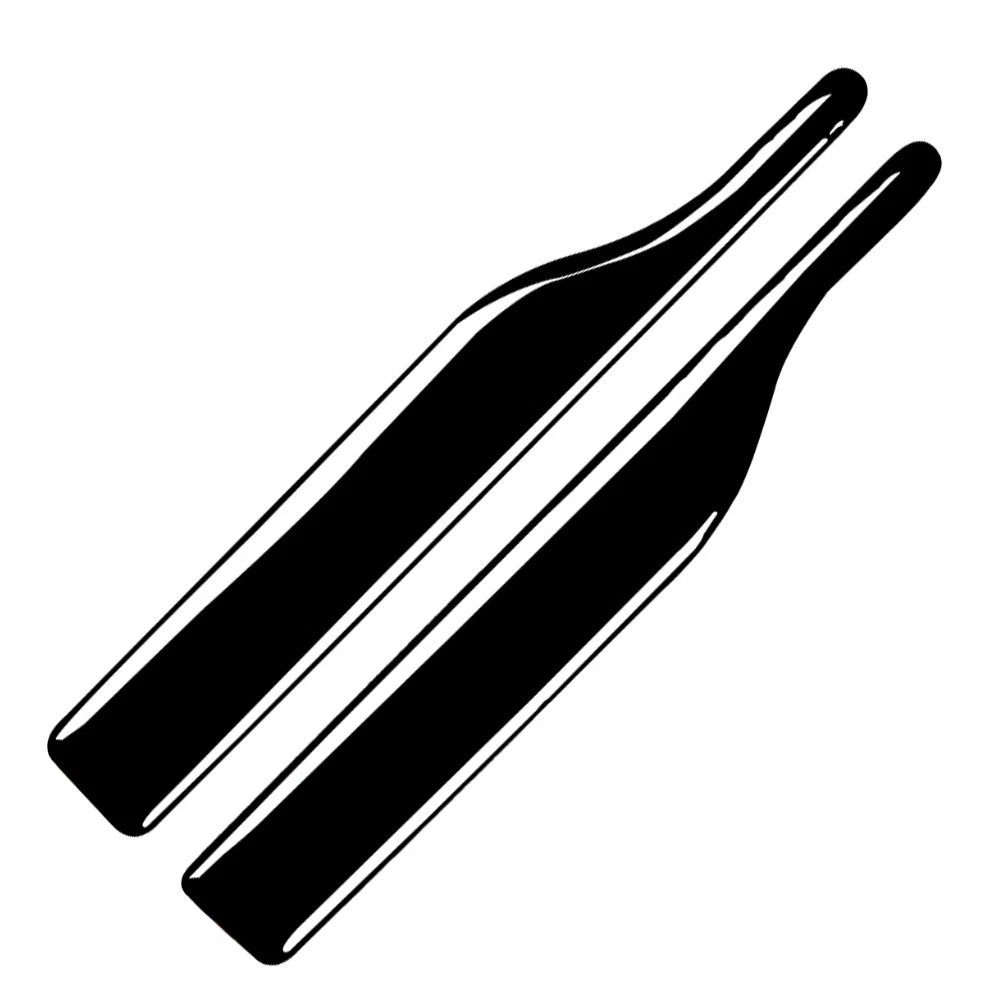 2X Rearview Mirror Anti-collision Anti-rub Strip Protector Trim Black