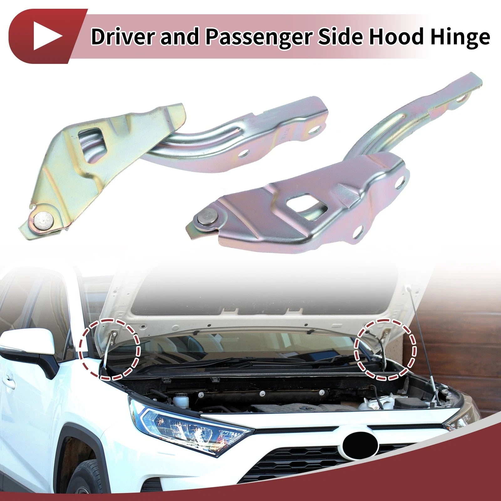 Hood Hinges Front Set for Hyundai Accent (2012–2017) Bonnet Brackets