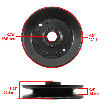 Deck Spindle Pulley Shaft Replacement for John Deere 108 111 112 116 (1971–2018)