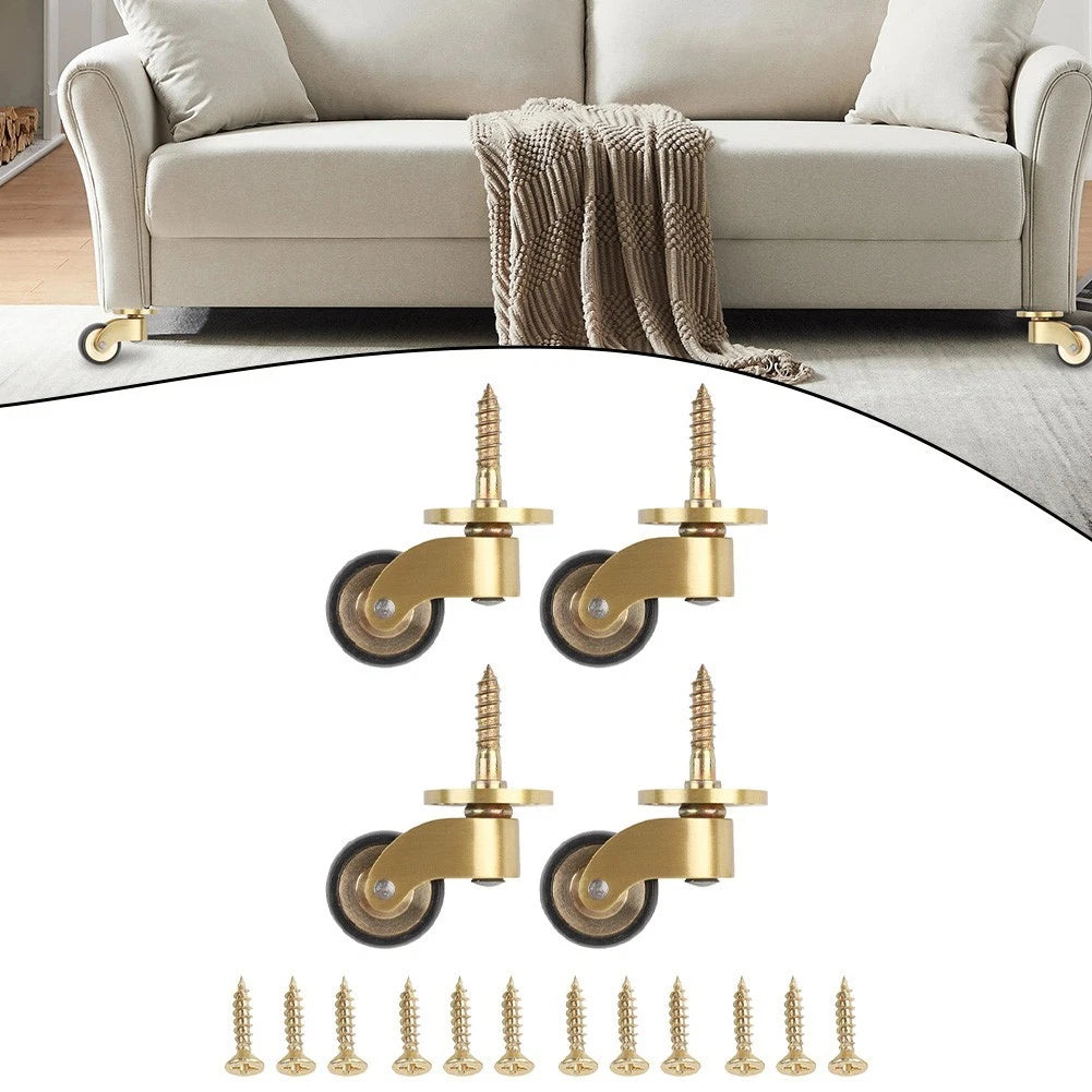 Set of 4 Caster Wheels for Coffee Tables 360 Degree Rotation