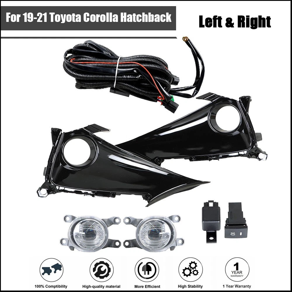 Fog Lights for Toyota Corolla Hatchback (2019–2021) + Wiring Kit & Switch