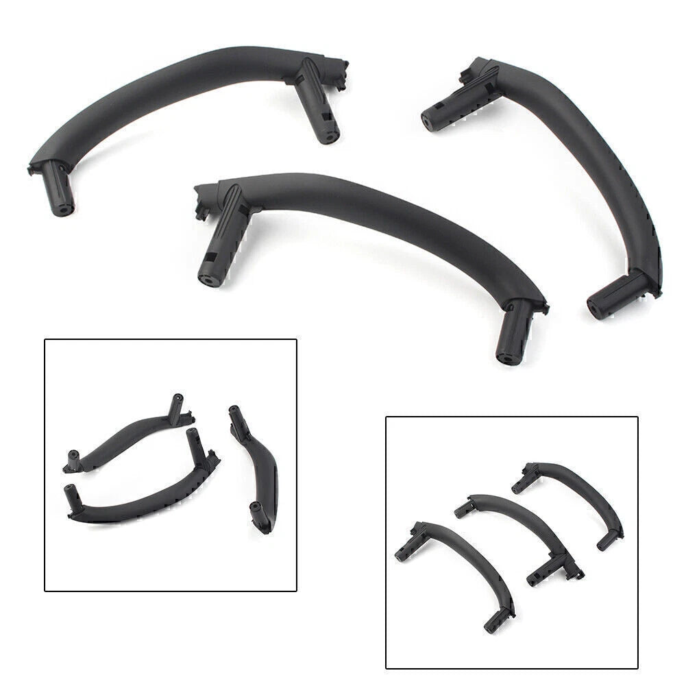 Black ABS Inner Door Pull Handle Trim Cover for BMW X5 X6 (2014–2019)
