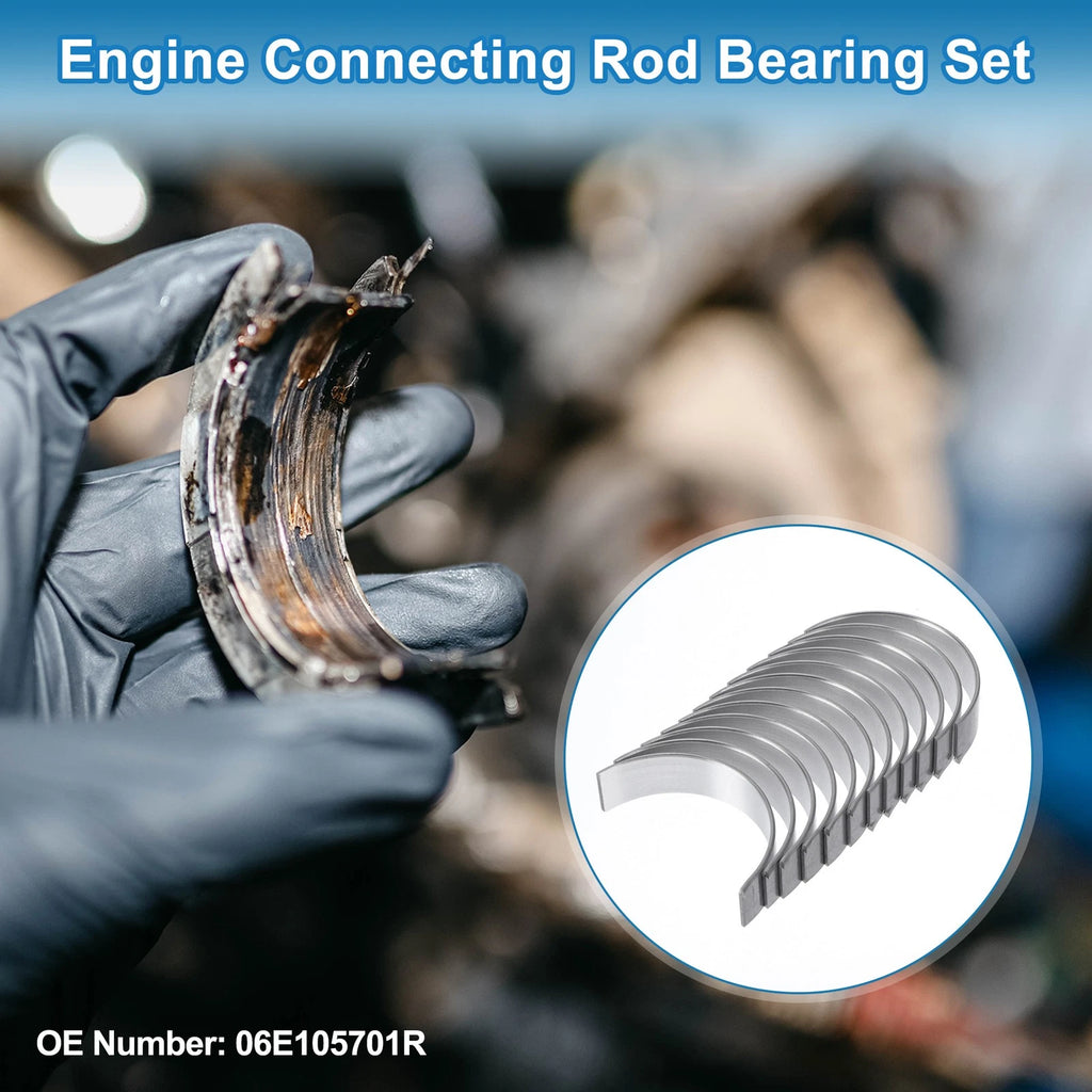 Connecting Rod Bearing Set Replacement for Audi A4 (2013–2015) Metal 12 Pc