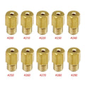 10pcs Hex Type Main Jets Kit for VM/TM/TMX Carburetor (200-290, 230)