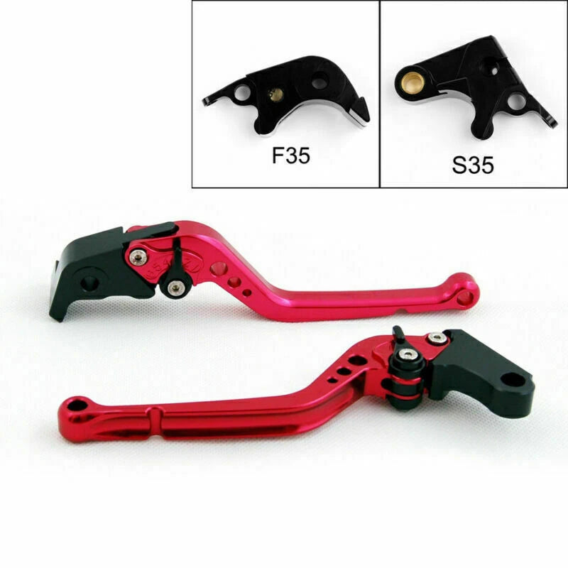Long Brake Clutch Levers for Suzuki GSXR600 GSXR750 GSXR1000 (2005–2010)
