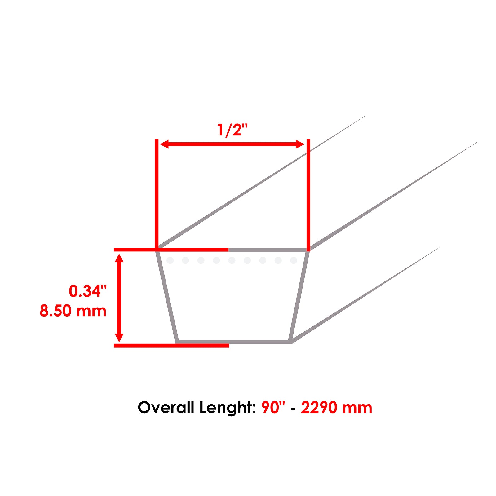V Belt Replacement for John Deere X595 X700 X720 X740 (2014–2024)
