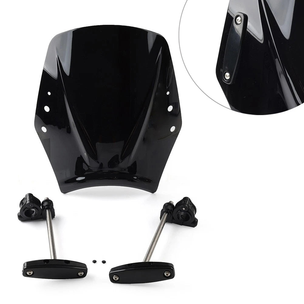 Universal Motorcycle Windshield Deflector Black