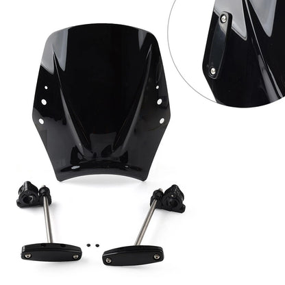 Universal Motorcycle Windshield Deflector Black