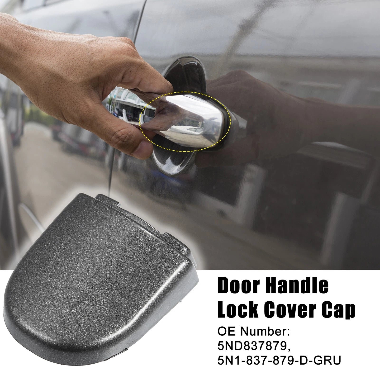 Exterior Door Handle Lock Cover Front Left Right for VW Beetle Jetta Tiguan (2000–2024)