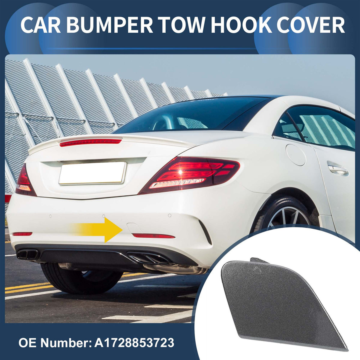 Rear Tow Hook Cap Replacement for Mercedes-Benz A-Class (2012–2018)