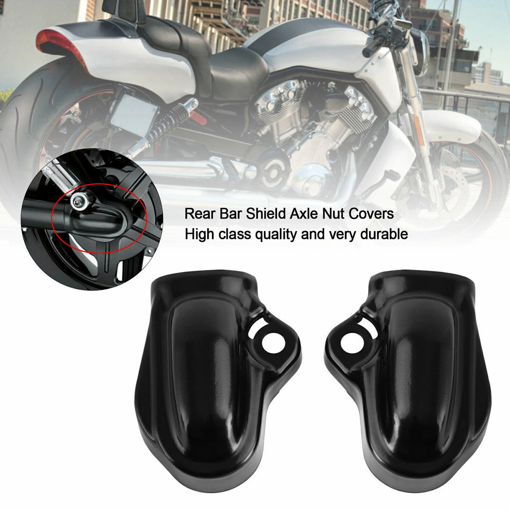 Set of 2 Rear Bar Shield Axle Nut Covers for V-Rod VRSC Night Rod (2002–2017)