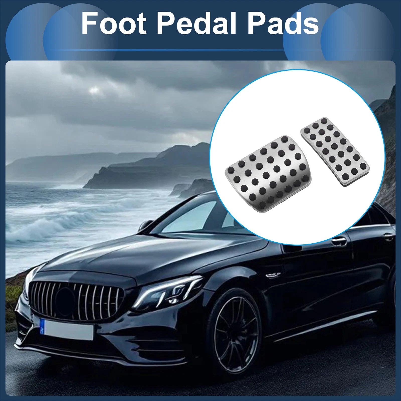 Automatic Foot Accelerator Pedal Covers Set for Mercedes A-Class (2019–2020)