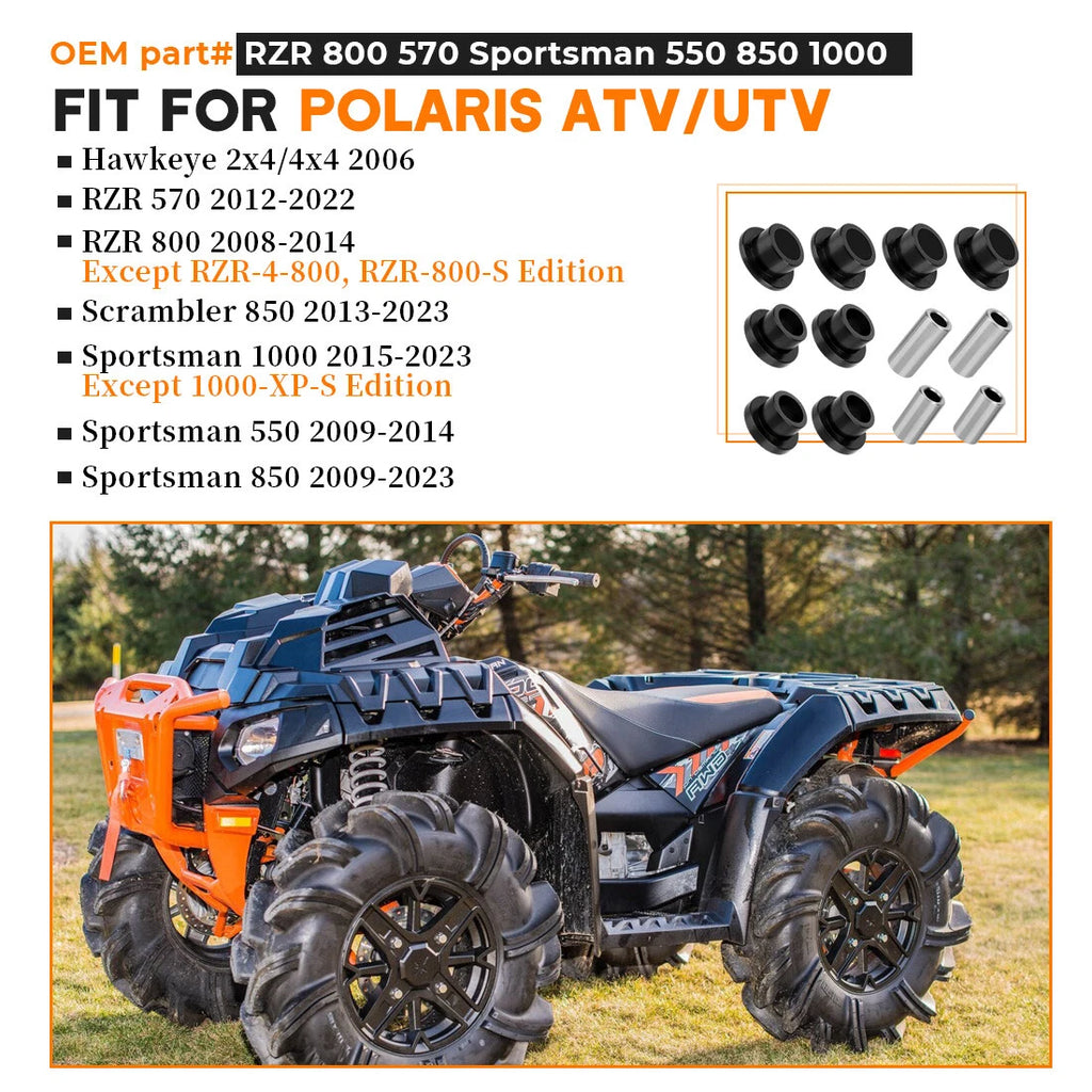 Front Shock Bushings Sleeve Kit for Polaris RZR 800 RZR 570 (2008–2022)