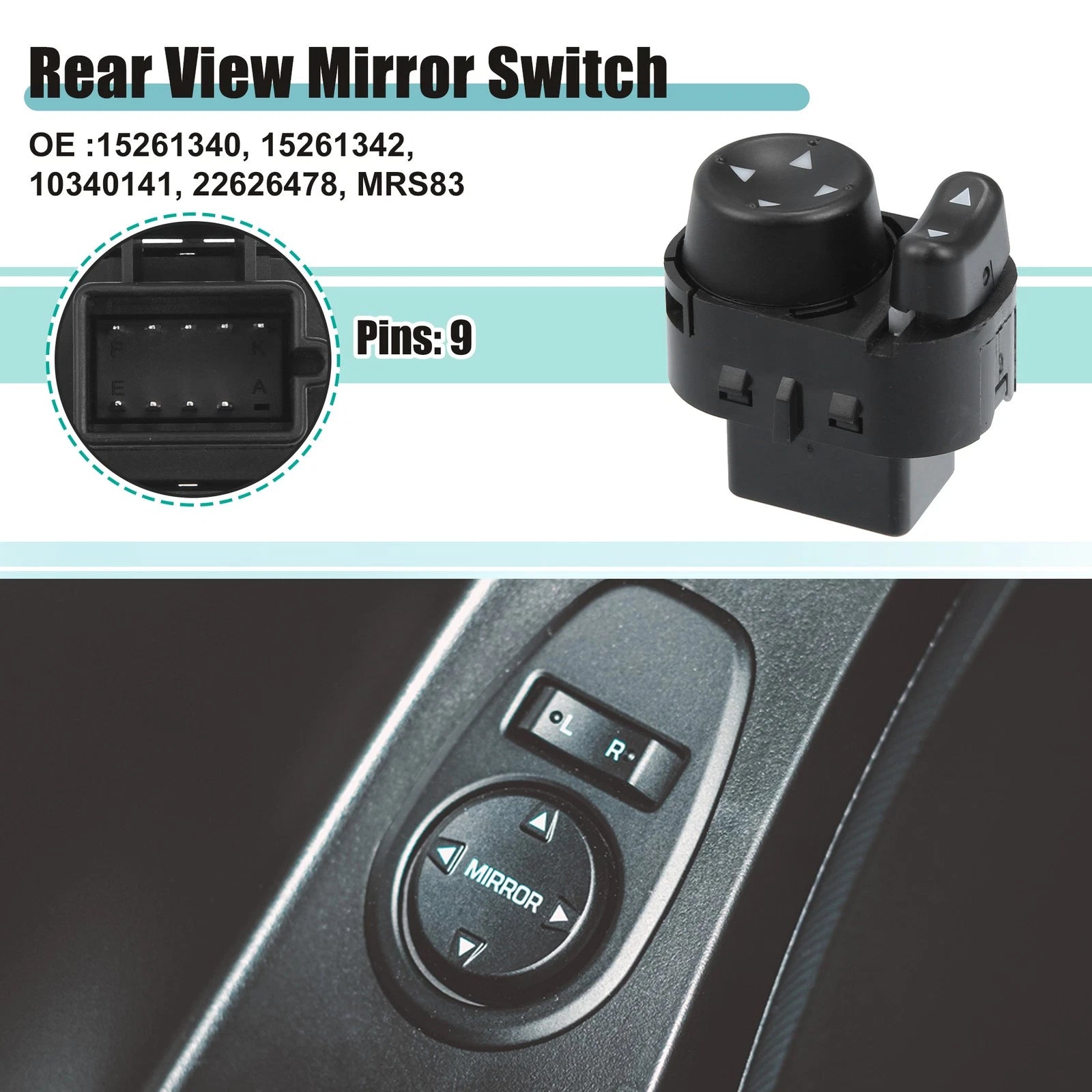 Rear View Mirror Switch Remote Control for Chevrolet Malibu (2004–2008)