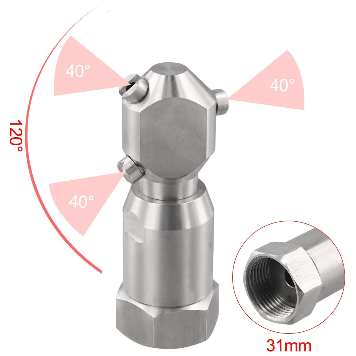 360 Degree Stainless Steel Rotating Nozzle for Tank Washing