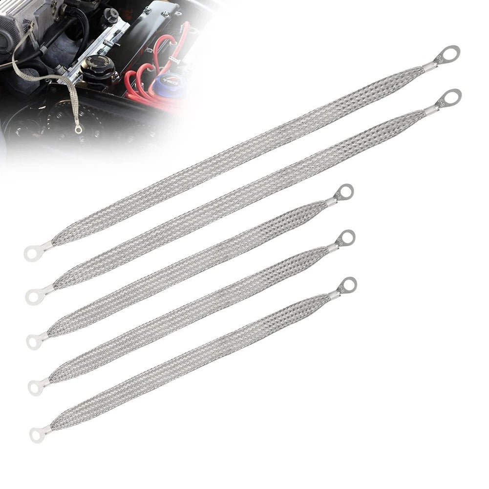 Set of 2 Engine Ground Straps 10" x 1/2" & 13" x 1/2"