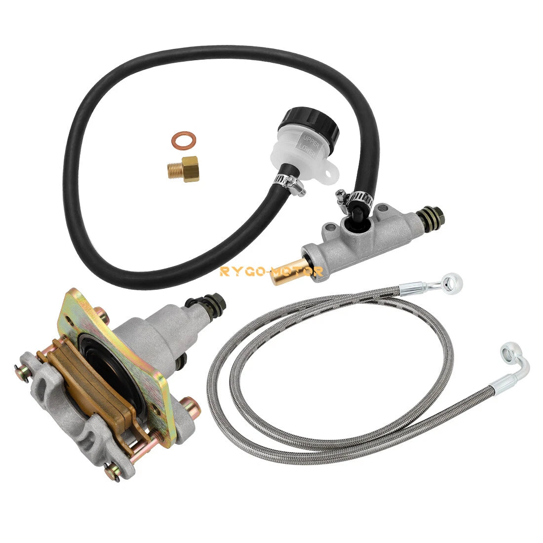 Rear Brake Caliper & Master Cylinder & Line Set for Polaris Trail Blazer (1999–2006)