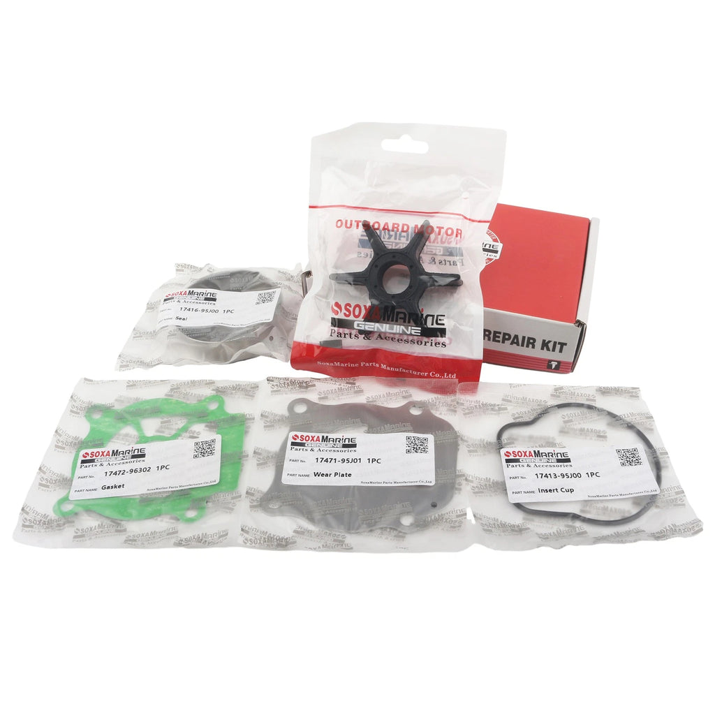 Water Pump Impeller Repair Kit for Suzuki 4-Stroke 40-60 HP (17400-88L00)