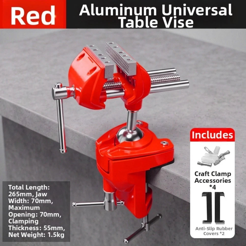 Rotating Woodworking Vise with 3.2 in Jaw Opening (No Part Numbers)