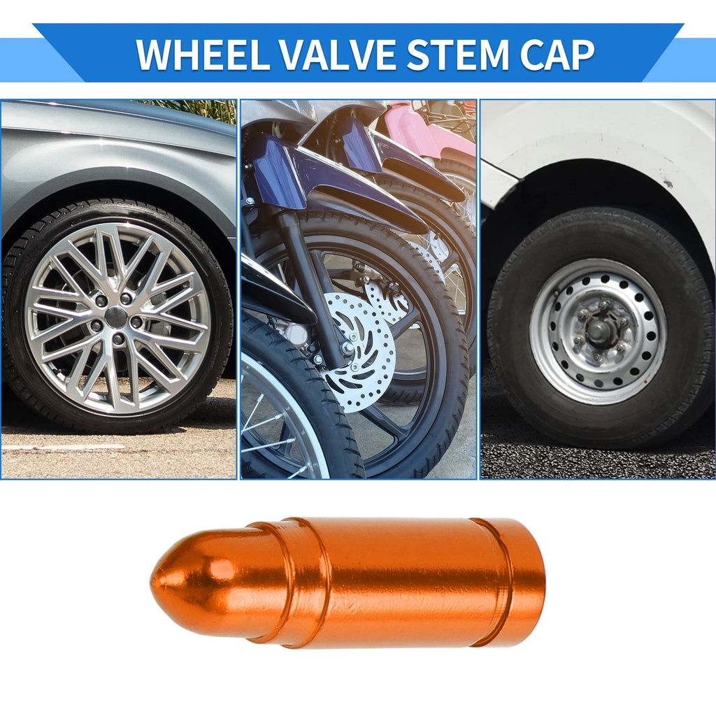 Valve Stem Caps Wheel Valve Cap Replacement for Car SUV Bike RV (4 Pack)