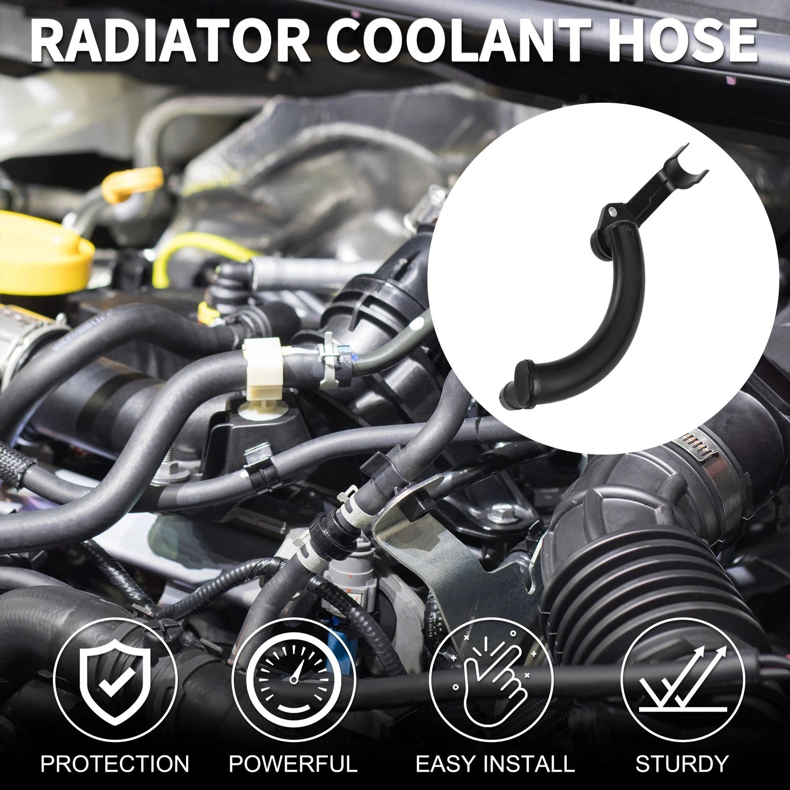 Radiator Coolant Hose Replacement for Mercedes-Benz C250 SLK250 (2012–2015)
