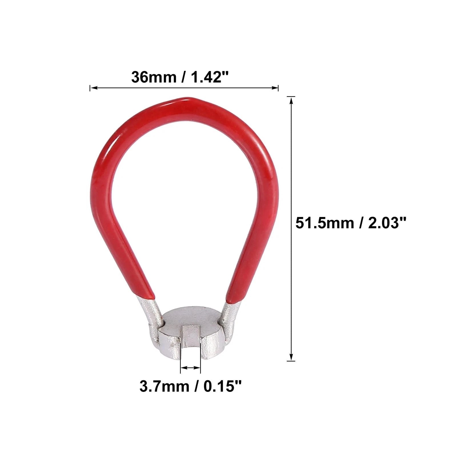 3.7mm Spoke Wrench Tool Pair for Bicycle Wheel Repair (Red) (2 Pack)